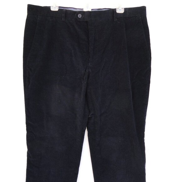 Jos A Bank Reserve Chino Straight Corduroy Black Pants Pockets Mens Size 38 x 30 - Picture 1 of 10